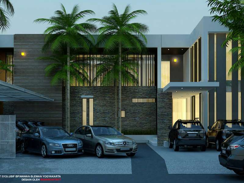 Desain Rumah Kost Ekslusif 2 Lantai, Kos Mewah Modern Minimalis
