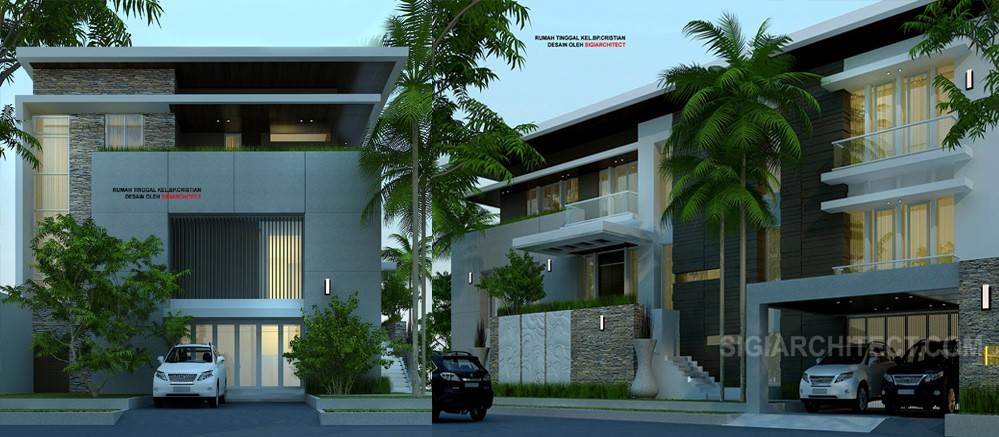 RUMAH mewah MINIMALIS 3 LANTAI_BASEMEN