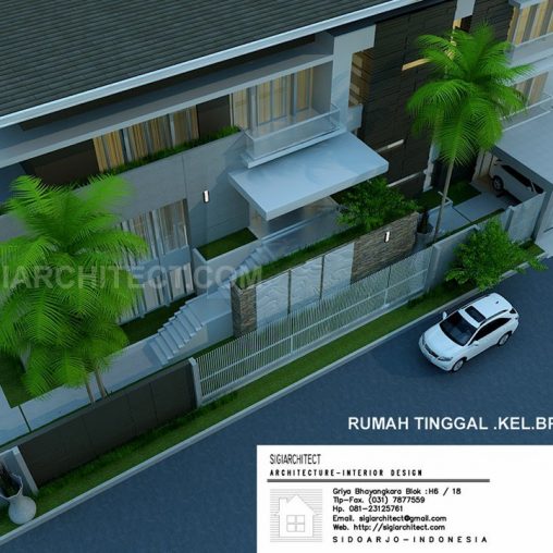 Rumah Mewah Minimalis 3 Lantai Kavling Hook, Desain Fasad Modern