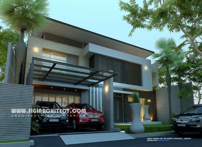 Rumah Mewah 2 Lantai & Kolam Renang Privat, Modern Minimalis