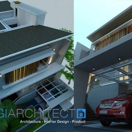 Model Rumah Minimalis Modern 3 Lantai, Konsep Denah Semibasemen 750 M2