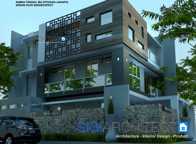 Model Rumah 3 Lantai Kavling Hook, Box House Minimalis Modern
