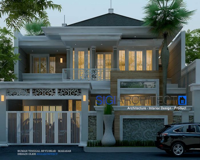 Rumah Klasik Modern 2 Lantai Type 400 m2 & Void Desain Denah