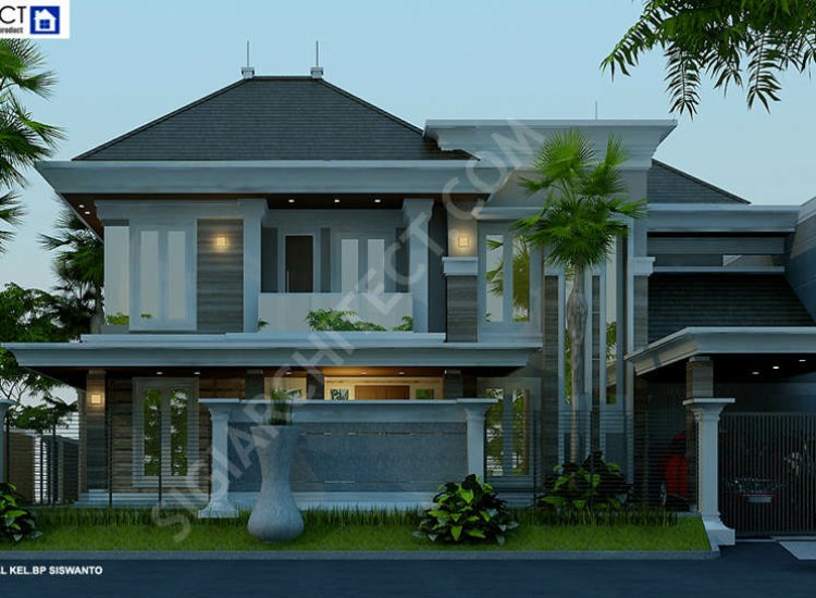Model Rumah Klasik Modern 2 Lantai Type 550 M2 Kavling Hook