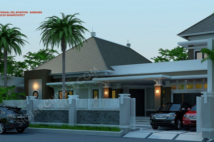 Rumah Bandung Tempo Dulu 2 Lantai & Desain Model Taman Luas