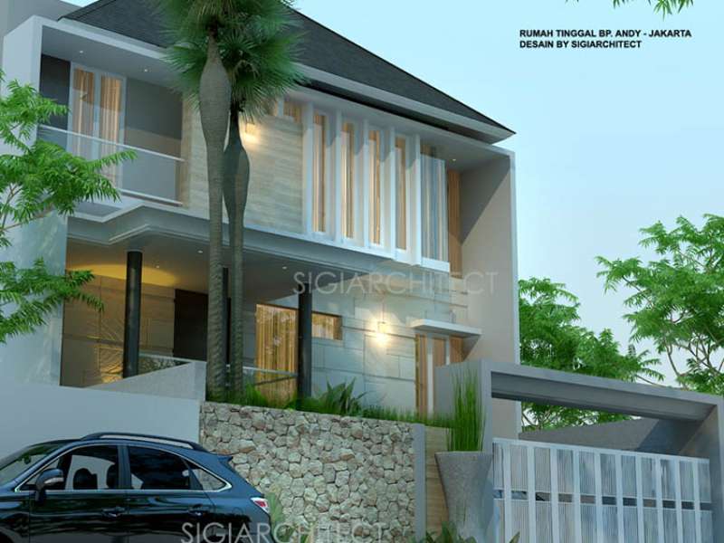 RUMAH 4 LANTAI MODERN TROPIS_SEMIBASEMEN
