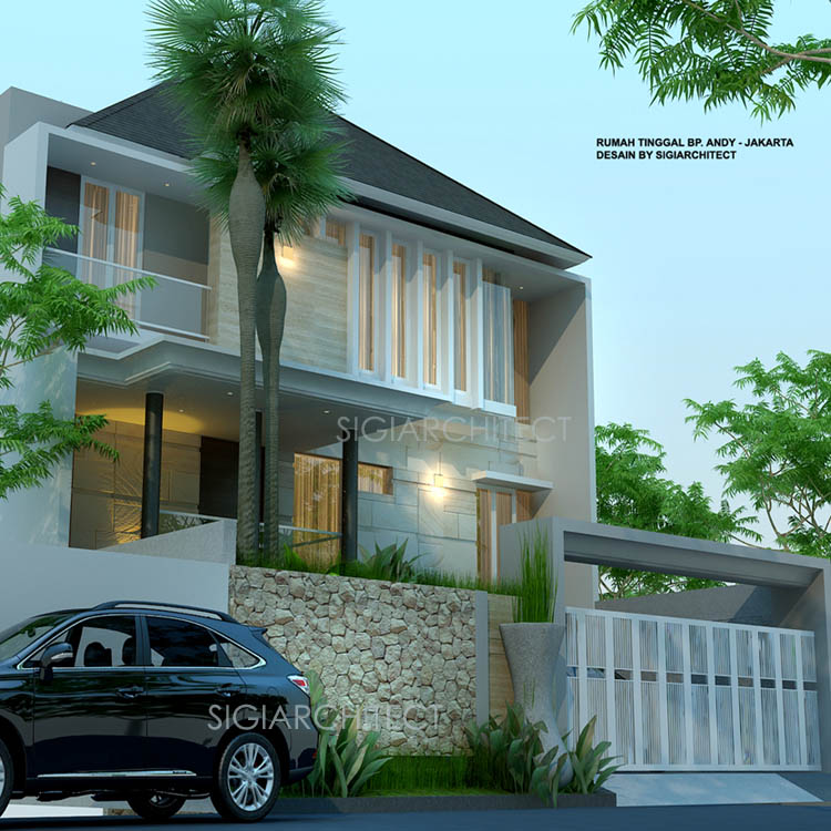 RUMAH 4 LANTAI MODERN TROPIS