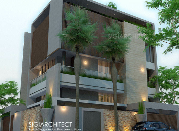 RUMAH HOOK MINIMALIS MODERN 5 LANTAI & mezanin 1100 M2