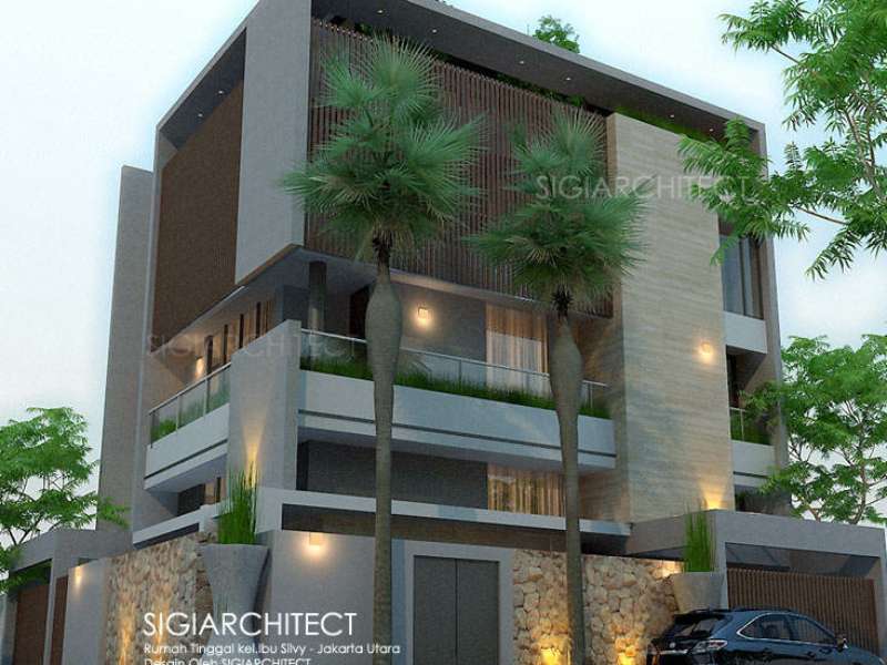 RUMAH HOOK MINIMALIS MODERN 5 LANTAI & mezanin 1100 M2