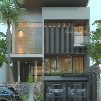 Rumah Minimalis 3 Lantai _ Fasad Modern Mewah