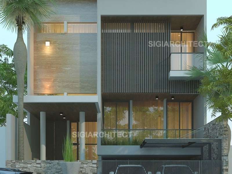 Rumah Minimalis 3 Lantai Fasad Modern Mewah