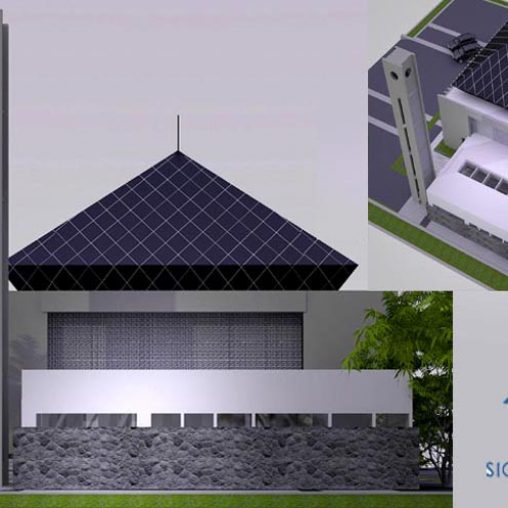 Desain Masjid Modern dan Menara Al Roudloh