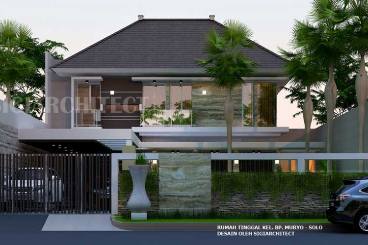 Model Rumah Hoek 2 Lantai type 300-400 M2