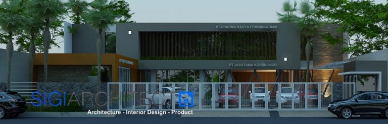 Desain Gedung Perkantoran Modern 2 Lantai_MInimalis