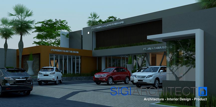 model desain kantor 2 lantai minimalis