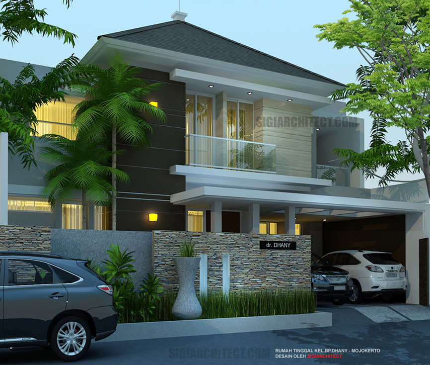 arsitek rumah mewah 2 lantai modern minimalis