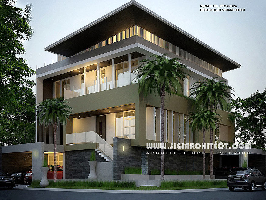 jasa arsitek rumah 3 lantai modern minimalis