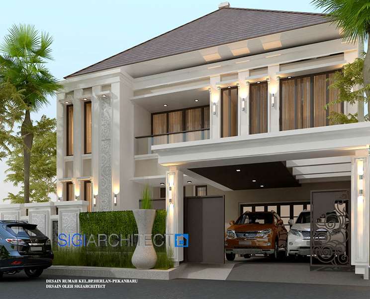 MODEL DESAIN RUMAH TINGKAT 2 LANTAI KLASIK MODERN