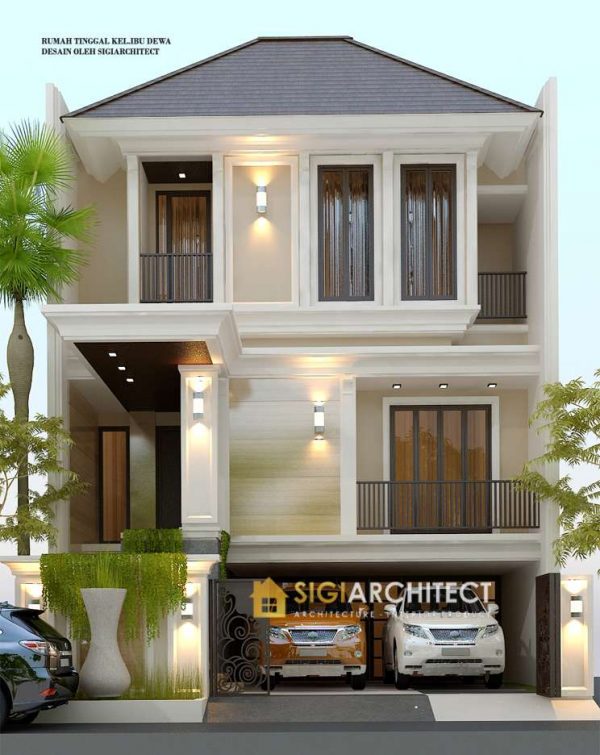 MODEL RUMAH TINGKAT 3  LANTAI  BALI TROPIS