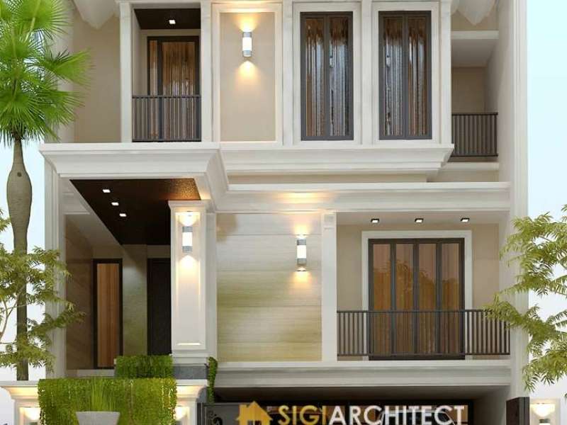 Model Rumah Semibasemen 3 Lantai, Bali Klasik Modern
