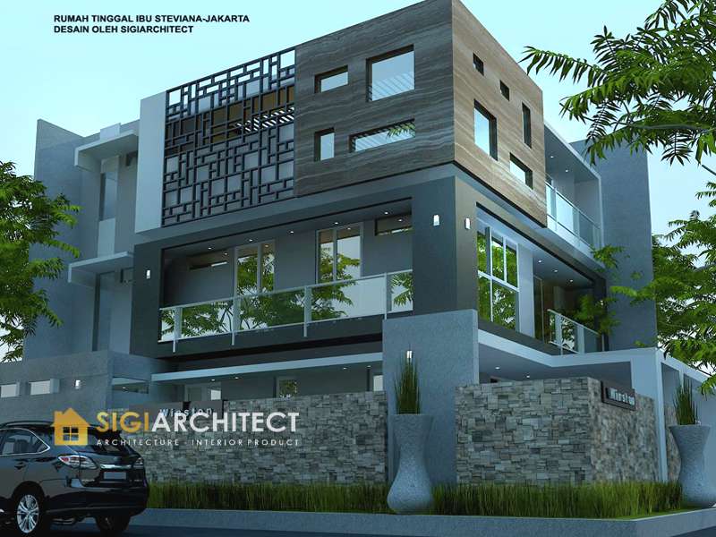 jasa arsitek desain rumah minimalis modern kavling hook 2 lantai sigiarchitect