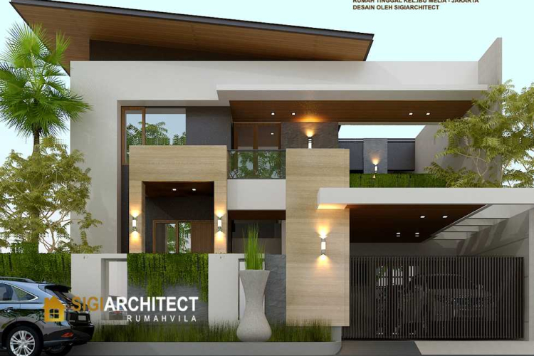 Desain Rumah Hook Minimalis Modern 2021, 2 Lantai Tipe 400 M2