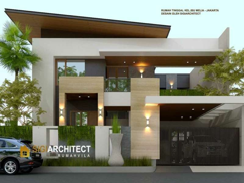 Desain Rumah Hook Minimalis Modern 2021, 2 Lantai Tipe 400 M2