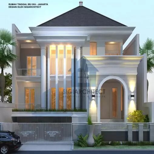 jasa arsitek desain rumah klasik semibasemen sigiarchitect