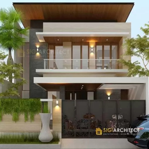 model desain arsitek rumah modern minimalis 2 lantai