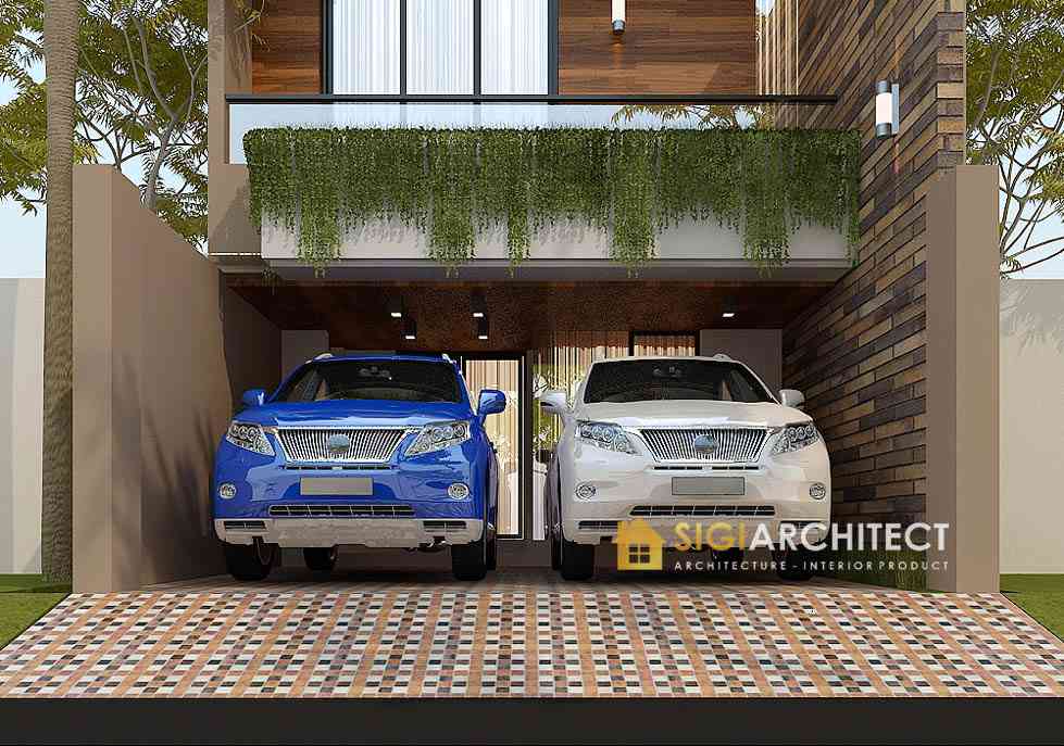 Desain rumah kecil 200 m2 3 lantai retro minimalis modern