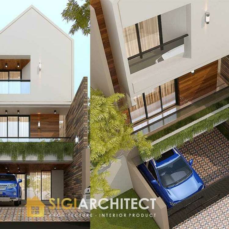 Desain Rumah 200 M2 Minimalis Retro 3 Lantai Mewah