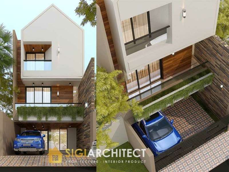 Desain Rumah 200 M2 Minimalis Retro 3 Lantai Mewah