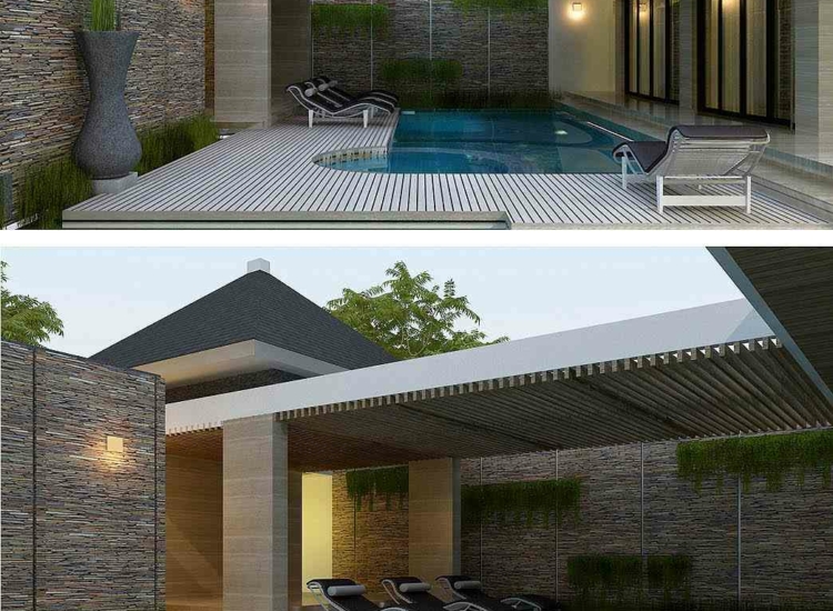 RENOVASI TAMPAK DEPAN RUMAH & PENGEMBANGAN AREA KOLAM RENANG