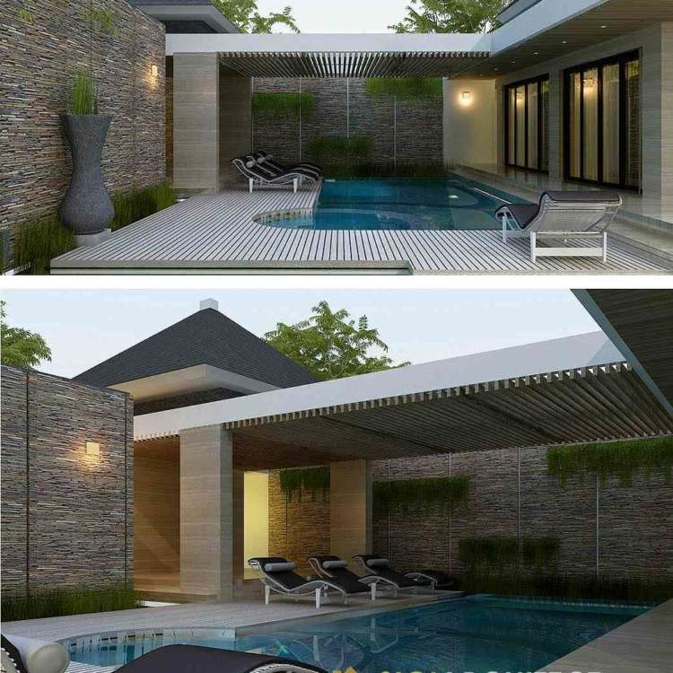 RENOVASI TAMPAK DEPAN RUMAH & PENGEMBANGAN AREA KOLAM RENANG