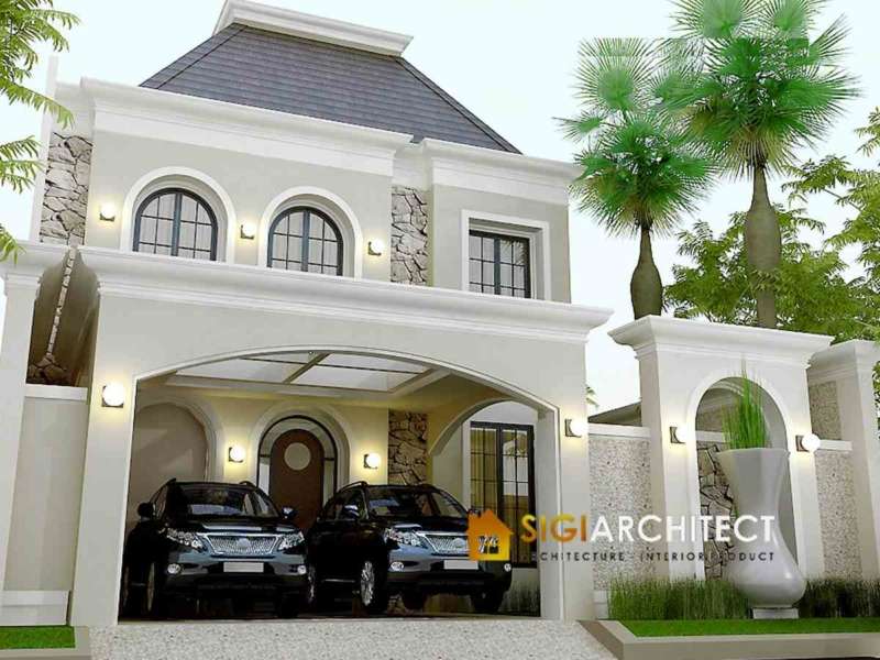 Desain Rumah Klasik Mediteran 2 Lantai _Jasa Arsitek Rumah 300 M2