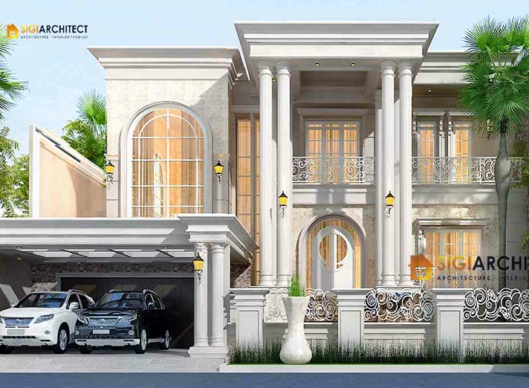 JASA ARSITEK RUMAH MEWAH KLASIK EROPA KOLAM RENANG DI JAKARTA