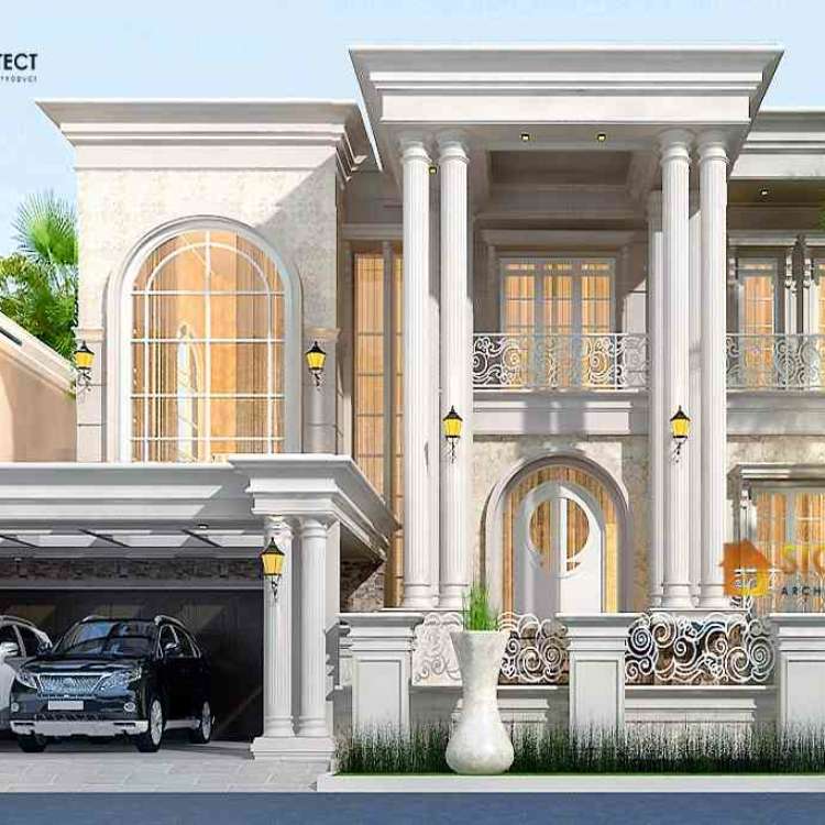 JASA ARSITEK RUMAH MEWAH KLASIK EROPA KOLAM RENANG DI JAKARTA