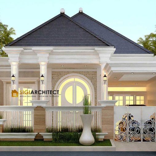 Rumah Klasik 1 Lantai tipe 150 M2 Jasa Arsitek Rumah Klasik