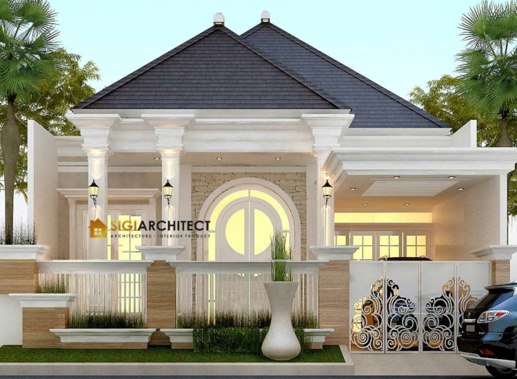 Rumah Klasik 1 Lantai tipe 150 M2 Jasa Arsitek Rumah Klasik