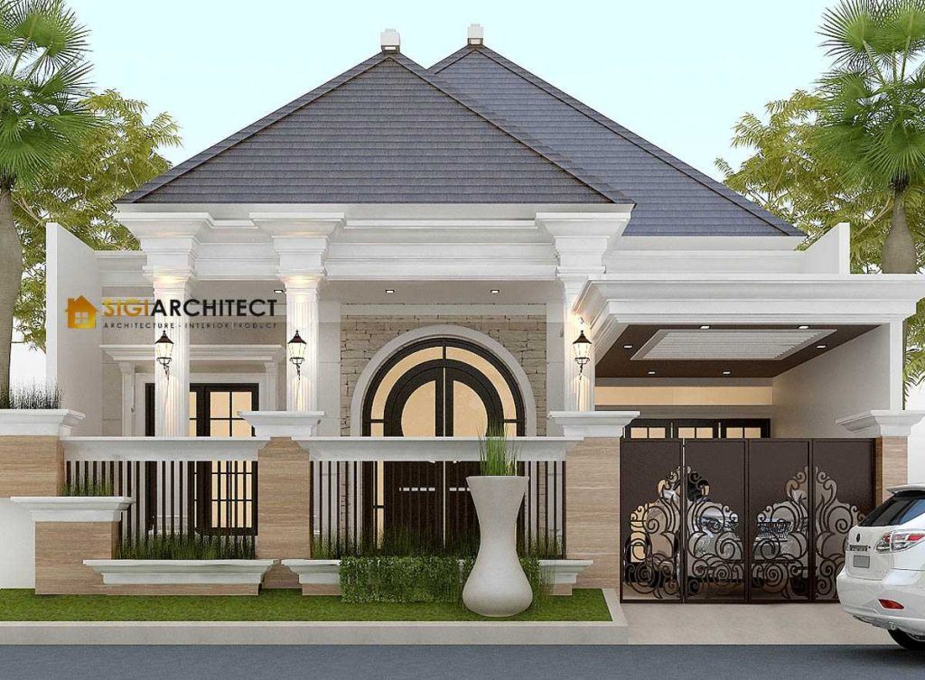 gambar RUMAH KLASIK MODERN 150 M2 1 LANTAI