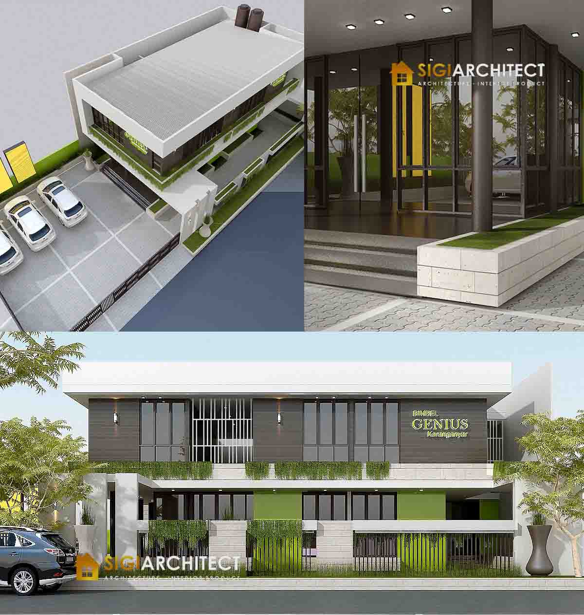 DESAIN BIMBEL KANTOR 2 LANTAI JASA ARSITEK KANTOR