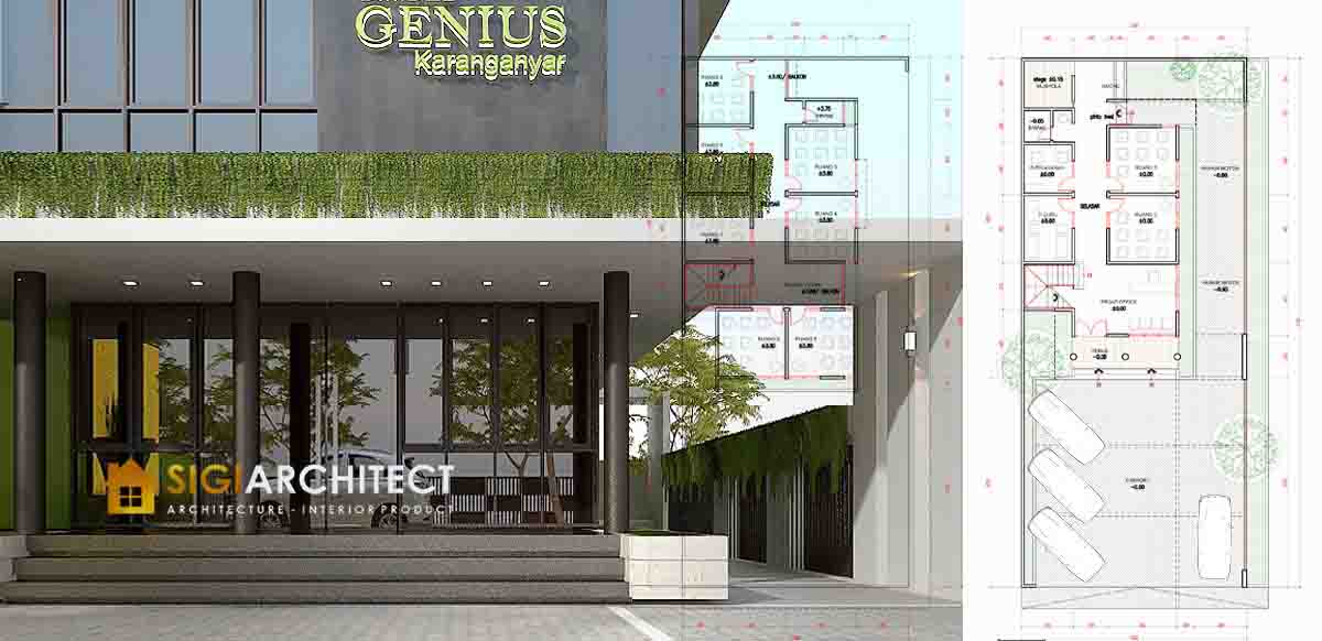 DESAIN KANTOR BIMBEL MODERN HOOK GENIUS