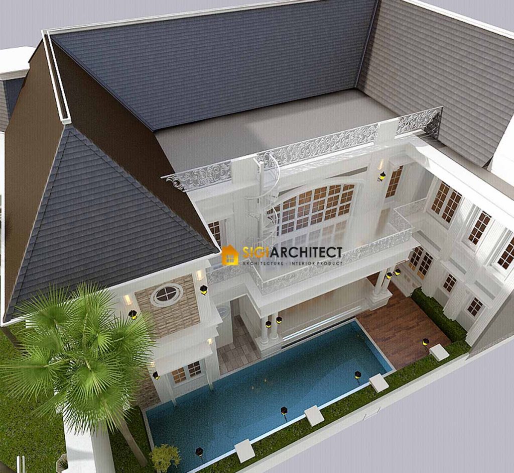 jasa arsitek desain rumah mewah kolam renang