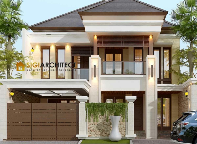 Desain Rumah Tropis Bali Modern 2 Lantai LB 350 M2