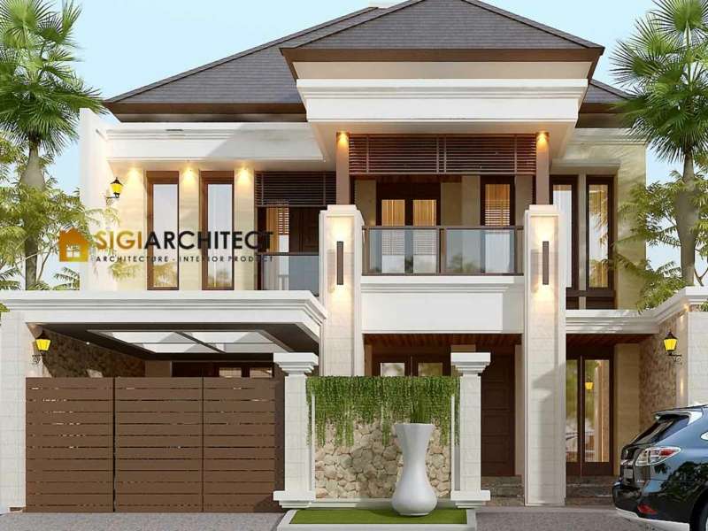 Desain Rumah Tropis Bali Modern 2 Lantai LB 350 M2