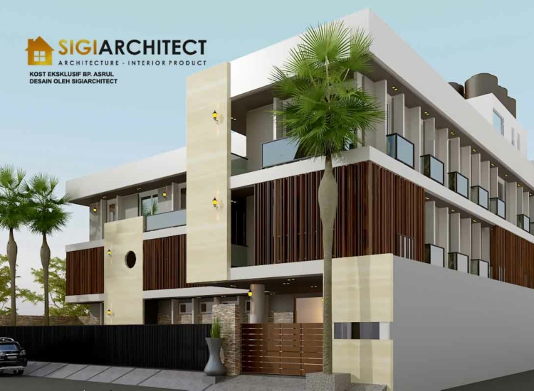 DESAIN KOS 3 LANTAI MODERN MINIMALIS – LOSMEN