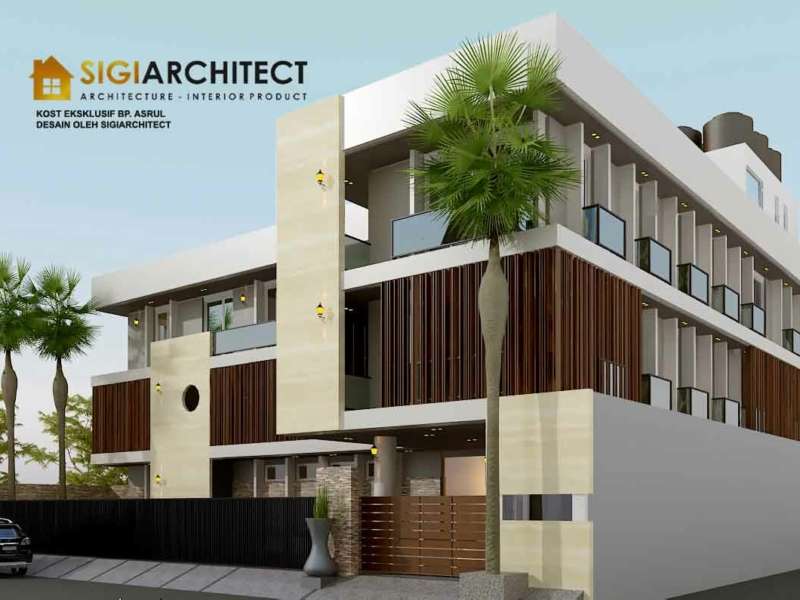 DESAIN KOS 3 LANTAI MODERN MINIMALIS – LOSMEN