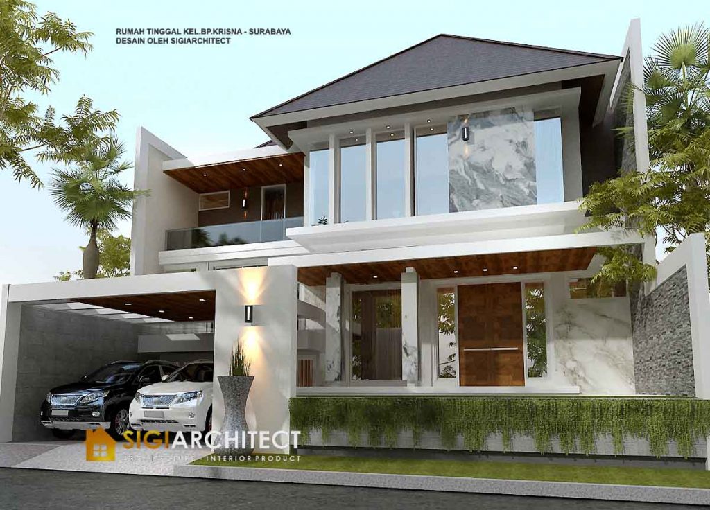 Model Rumah Split Level 2 Lantai Tropis Modern