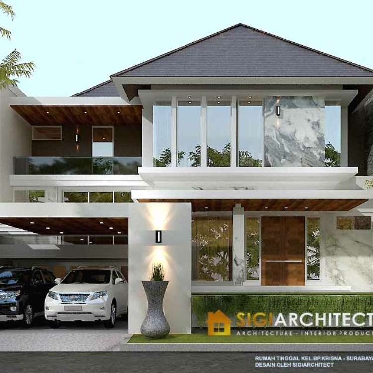Model Rumah Split Level Desain Mewah Tropis Modern