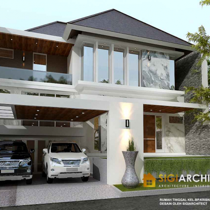 Model Rumah Split Level Desain Mewah Tropis Modern